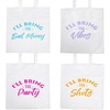 image:imageFunky Junque Tote Bag for Women Canvas Beach Bag Bachelorette Bridal Party Gifts Cute Reusable Shopping Grocery Bags4  Ill Bring the  Beach Pack