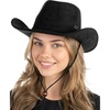 Suede W/ Chinstrap - Black