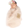 image:imageSoft Baby Blanket  Tie Dye  Dark GreyLight Grey  Soft baby blanket with large 30x35 inch size for snuggling sleeping crib naps strollers amp shower giftsDiagonal Basketweave Pattern  Beige