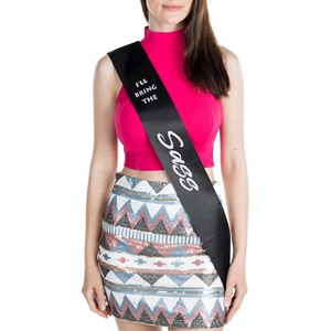 image:imageBridal Party Sash  Ill Bring The  Alibi  Satin sashes with foil lettering for bachelorette weekends bridal showers bride tribe crews amp bridesmaid giftsIll Bring the  Sass BlackLight Pink