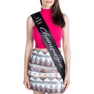 image:imageBridal Party Sash  Ill Bring The  Alibi  Satin sashes with foil lettering for bachelorette weekends bridal showers bride tribe crews amp bridesmaid giftsIll Bring the  Champagne BlackLight Pink