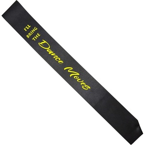 image:imageBridal Party Sash  Ill Bring The  Alibi  Satin sashes with foil lettering for bachelorette weekends bridal showers bride tribe crews amp bridesmaid giftsIll Bring the  Dance Moves BlackNeon Yellow