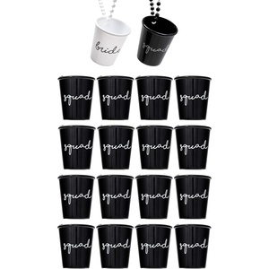 image:imageFunky Junque 18 Pack Shot Glass Necklace Bundle  Bride White amp 17 Squad Black