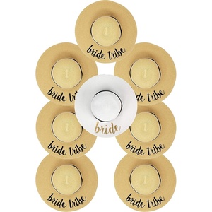 image:imageFunky Junque 8 Pack Bridal Sun Hats  1 Bride White 7 Bride Tribe