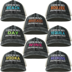 image:imageFunky Junque 8 Pack Bundle  This is My Drinking Hat Beach Boujee Day Tequila Vodka Weekend Whiskey Wine