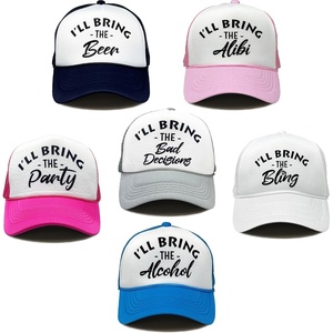 image:imageFunky Junque Adult Funny Trucker Hats Bachelorette Girls Trip  Breathable Mesh Panel 100 Polyester Adjustable Snapback Girls Weekend and Bach Party Adult Humor For Bride and Crew 6  Girls Trip Pack