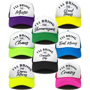 image:imageFunky Junque Adult Funny Trucker Hats Bachelorette Girls Trip  Breathable Mesh Panel 100 Polyester Adjustable Snapback Girls Weekend and Bach Party Adult Humor For Bride and Crew 8  Shenanigans Pack