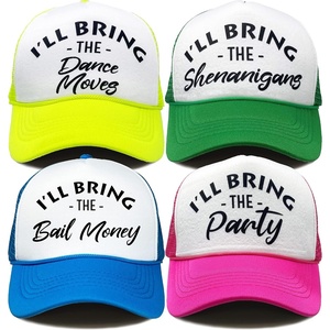 image:imageFunky Junque Adult Funny Trucker Hats Bachelorette Girls Trip  Breathable Mesh Panel 100 Polyester Adjustable Snapback Girls Weekend and Bach Party Adult Humor For Bride and Crew 4  Dance Party Pack