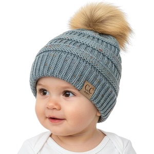 image:imageFunky Junque Baby Pom Pom Beanie  Soft Knit Infant Winter Hat for Baby Girls amp Boys Cozy Warm Newborn Beanie 012 MonthsConfetti Winter Mint Faux Fur