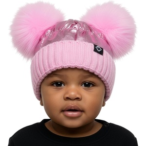 image:imageFunky Junque Baby Winter Beanie  Adorable Dual Pom Pom Fleece Lined Warm Infant Toddler HatPink