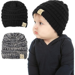 image:imageFunky Junque Baby Winter Hat  Cute Newborn Hats Cozy Warm Infant Beanie Soft Knit Stocking Stuffer for Babies 012 Months2 Pack  Black  4 Tone Mix Grey  Black  Beige  French Beige