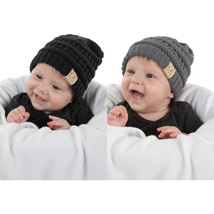 image:imageFunky Junque Baby Winter Hat  Cute Newborn Hats Cozy Warm Infant Beanie Soft Knit Stocking Stuffer for Babies 012 Months2 Pack  Black  Heather Grey