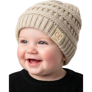 image:imageFunky Junque Baby Winter Hat  Cute Newborn Hats Cozy Warm Infant Beanie Soft Knit Stocking Stuffer for Babies 012 MonthsBeige
