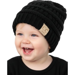 image:imageFunky Junque Baby Winter Hat  Cute Newborn Hats Cozy Warm Infant Beanie Soft Knit Stocking Stuffer for Babies 012 MonthsBlack