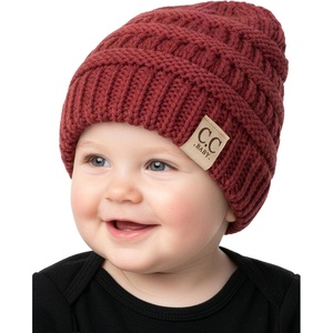 image:imageFunky Junque Baby Winter Hat  Cute Newborn Hats Cozy Warm Infant Beanie Soft Knit Stocking Stuffer for Babies 012 MonthsDark Rose