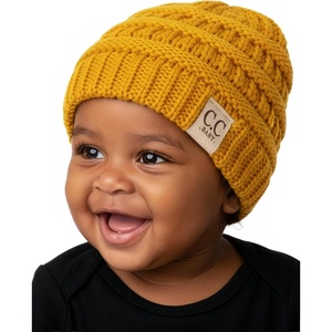 image:imageFunky Junque Baby Winter Hat  Cute Newborn Hats Cozy Warm Infant Beanie Soft Knit Stocking Stuffer for Babies 012 MonthsMustard