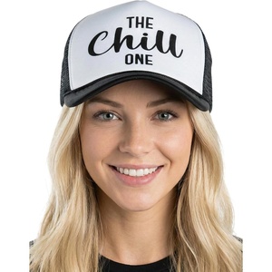 image:imageFunky Junque Bachelorette Trucker Hat for Women  Bride Squad Foam Mesh Cap Bridal Party FavorsThe Chill One  BlackWhite
