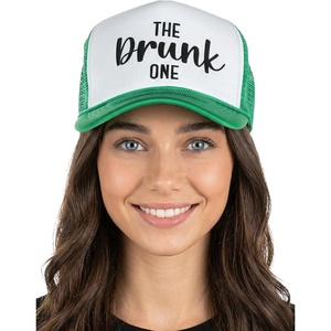 image:imageFunky Junque Bachelorette Trucker Hat for Women  Bride Squad Foam Mesh Cap Bridal Party FavorsThe Drunk One  Kelly GreenWhite