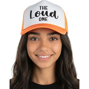 image:imageFunky Junque Bachelorette Trucker Hat for Women  Bride Squad Foam Mesh Cap Bridal Party FavorsThe Loud One  Neon OrangeWhite