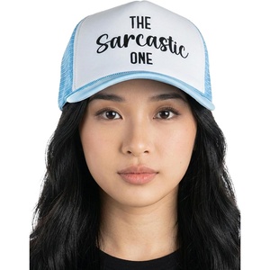 image:imageFunky Junque Bachelorette Trucker Hat for Women  Bride Squad Foam Mesh Cap Bridal Party FavorsThe Sarcastic One  Light BlueWhite