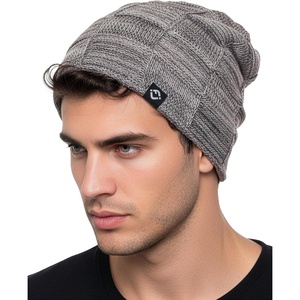 image:imageFunky Junque Basics Slouchy Beanie for Men  Warm Winter Fleece Lined Knit Slouch Hat Skull Cap Toboggan for Men amp WomenBrown