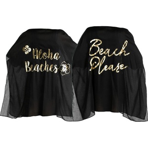 image:imageFunky Junque Bridal Beach Cover Up for Women  Bachelorette Party Shawl Wedding Bride Cover Up Wrap2 Pack Aloha Beaches  Beach Please