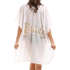 image:imageFunky Junque Bridal Beach Cover Up for Women  Bachelorette Party Shawl Wedding Bride Cover Up WrapBride  White