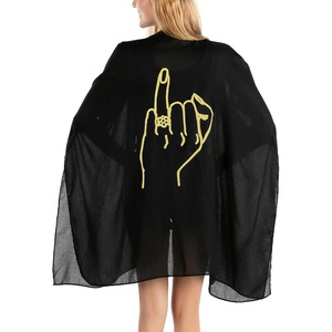 image:imageFunky Junque Bridal Beach Cover Up for Women  Bachelorette Party Shawl Wedding Bride Cover Up WrapRing Finger  BlackGold