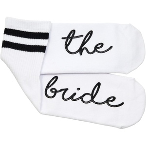 image:imageFunky Junque Bride Crew Socks Bachelorette Wedding Party Gift  Soft crewlength bride socks with chic bridal design for bachelorette parties spa days showers amp weddingsBride White