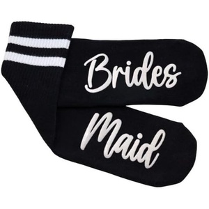 image:imageFunky Junque Bride Crew Socks Bachelorette Wedding Party Gift  Soft crewlength bride socks with chic bridal design for bachelorette parties spa days showers amp weddingsBridesmaid Black