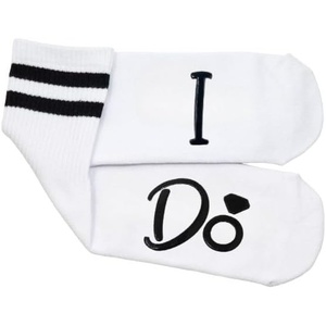 image:imageFunky Junque Bride Crew Socks Bachelorette Wedding Party Gift  Soft crewlength bride socks with chic bridal design for bachelorette parties spa days showers amp weddingsI Do White