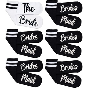 image:imageFunky Junque Bride Crew Socks Bachelorette Wedding Party Gift  Soft crewlength bride socks with chic bridal design for bachelorette parties spa days showers amp weddings6 Pack the Bride  5 Bridesmaid