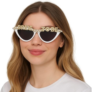 image:imageFunky Junque Bride To Be Sunglasses Rhinestone Cat Eye Shades  Sparkling cat eye sunglasses with rhinestone bride lettering for bachelorette parties bridal showers gifts amp photosBride to Be  WhiteGold