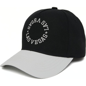image:imageFunky Junque Embroidered Circle City Trucker Hat Mens Snapback Cap  Cotton trucker cap with embroidered city graphic for game day sports gifting amp everyday street styleLas Vegas  BlackSilver