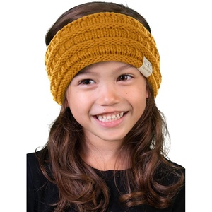image:imageFunky Junque Exclusives Kids Ear Warmer Headband  Fleece Lined Winter Ear Wrap for Toddler Girls amp Boys Cozy Knit Head Warmer amp Earmuff Headband for Cold Weather  IvoryMustard