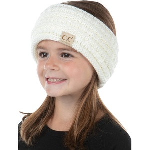 image:imageFunky Junque Exclusives Kids Ear Warmer Headband  Fleece Lined Winter Ear Wrap for Toddler Girls amp Boys Cozy Knit Head Warmer amp Earmuff Headband for Cold Weather  IvoryIvory