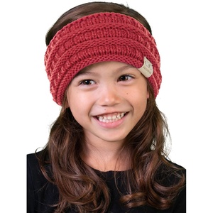 image:imageFunky Junque Exclusives Kids Ear Warmer Headband  Fleece Lined Winter Ear Wrap for Toddler Girls amp Boys Cozy Knit Head Warmer amp Earmuff Headband for Cold Weather  Candy PinkDark Rose