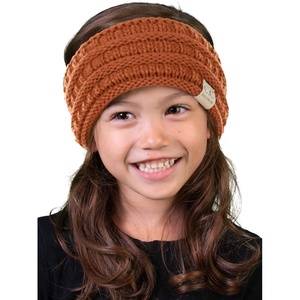 image:imageFunky Junque Exclusives Kids Ear Warmer Headband  Fleece Lined Winter Ear Wrap for Toddler Girls amp Boys Cozy Knit Head Warmer amp Earmuff Headband for Cold Weather  Candy PinkRust