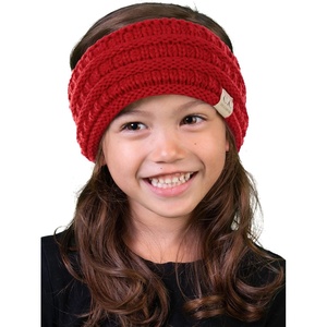 image:imageFunky Junque Exclusives Kids Ear Warmer Headband  Fleece Lined Winter Ear Wrap for Toddler Girls amp Boys Cozy Knit Head Warmer amp Earmuff Headband for Cold Weather  Candy PinkRed