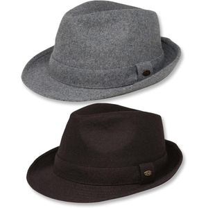 image:imageFunky Junque Fedora Hats for Men  Classic Wool Blend Trilby Dress Hat Short Brim Mens Fedoras for Formal amp Casual Wear2 Pack 1 Lt Grey  1 Black