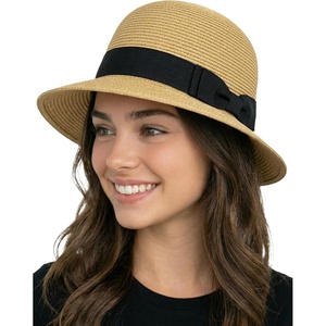 image:imageFunky Junque Foldable Wide Brim Straw Sun Hat Packable Beach Cap  Breathable woven straw sun hat with inner sweatband for beach days travel poolside amp summer styleNatural