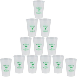 image:imageFunky Junque Frost Flex Cups Margs and Matrimony Bachelorette Plastic Cups with Sayings 12 Pack 14oz12 Mamacita Needs a Margarita Green