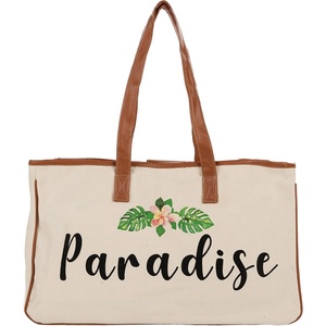 image:imageFunky Junque Large Canvas Tote Bag Womens Beach Shoulder Purse  Oversized canvas tote with interior slip pocket for beach trips pool park farmers markets amp grocery runsParadise