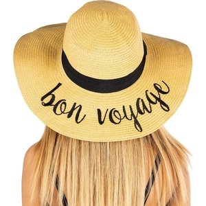 image:imageFunky Junque Panama Sun Hat Wide Brim Packable Straw Beach Cap  Natural straw Panama hat with wide packable brim for beaches pools vacations travel amp beachwearBon Voyage