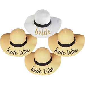 image:imageFunky Junque Paper Straw Sun Hat Packable Wide Brim Ponytail Hole  Lightweight paper sun hat with ponytail slot for the beach pool music festivals gardening amp boating1 Bride  3 Bride Tribe