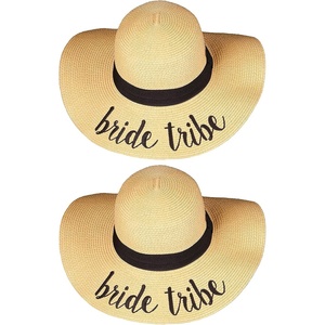 image:imageFunky Junque Paper Straw Sun Hat Packable Wide Brim Ponytail Hole  Lightweight paper sun hat with ponytail slot for the beach pool music festivals gardening amp boating2 Bride Tribe