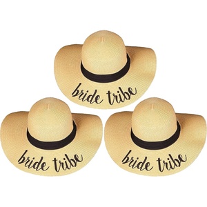 image:imageFunky Junque Paper Straw Sun Hat Packable Wide Brim Ponytail Hole  Lightweight paper sun hat with ponytail slot for the beach pool music festivals gardening amp boating3 Bride Tribe