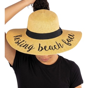 image:imageFunky Junque Paper Straw Sun Hat Packable Wide Brim Ponytail Hole  Lightweight paper sun hat with ponytail slot for the beach pool music festivals gardening amp boatingResting Beach Face