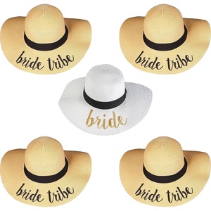 image:imageFunky Junque Paper Straw Sun Hat Packable Wide Brim Ponytail Hole  Lightweight paper sun hat with ponytail slot for the beach pool music festivals gardening amp boating1 Bride  4 Bride Tribe
