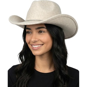 image:imageFunky Junque Rhinestone Cowboy Hat  Lightweight Sparkly Cowgirl Hat with Sun Protection Western Wear for WomenOatmeal Felt W Rhinestone String